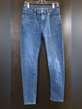 American Eagle Outfitters Women's 90s Skinny Jeans Medium Wash Stretch Size 4R